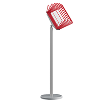 Демосистема напольная МАЧТА 10 панелей А4 с регулируемым углом наклона красная VRT