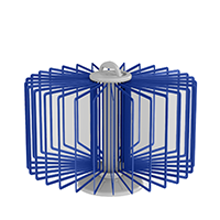 ТАЙФУН-03.А4Gr.Bu Демосистема настольная вращ.серая 30 синих панелей А4 (П)