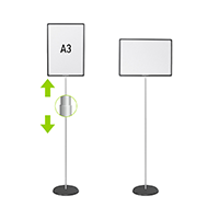 Стойка ЗНАК А3 черная VRT