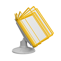 СЮИТА-01.А4Gr.Ye Демосистема настольная вращающаяся серая 10 желтых панелей А4