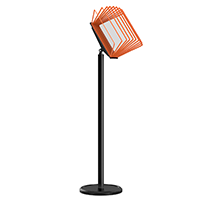 МАЧТА-03.А4.Bk/Or Демосистема напольная черная 10 оранжевых панелей А4