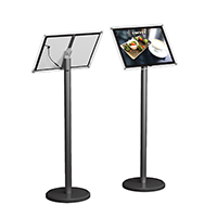 Информационная Стойка ЦИРКОН А3 Черная. С Тонкой Световой Панелью. | VRT-Shop Стойка ЦИРКОН А3 световая черная VRT