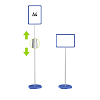 Стойка ЗНАК А4 синяя VRT