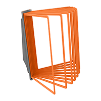 АККОРД-01.А4Gr.Or Демосистема настенная серая 10 оранжевых панелей А4 АККОРД-01.А4Gr.Or Демосистема настенная серая 10 оранжевых панелей А4