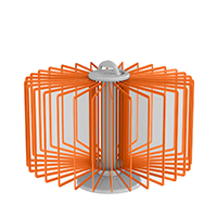 ТАЙФУН-03.А4Gr.Or Демосистема настольная вращ.серая 30 оранжевых панелей А4 (П)