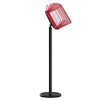 МАЧТА-03.А4.Bk/Rd Демосистема напольная черная 10 красных панелей А4