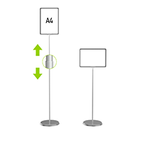 Стойка ЗНАК А4 серая VRT