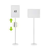 Стойка ЗНАК А3 белая VRT