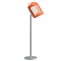 МАЧТА-03.А4.Gr/Or Демосистема напольная серая 10 оранжевых панелей А4