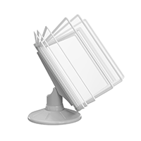 СЮИТА-01.А4Gr.Bg Демосистема настольная вращ.серая 10 бежевых панелей А4