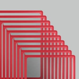 Демо-панель формата А4, рамка красная VRT