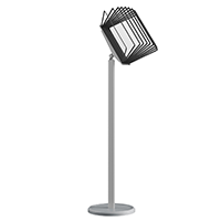 Демосистема напольная МАЧТА 10 панелей А4 с регулируемым углом наклона черная VRT