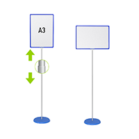 Стойка ЗНАК А3 синяя VRT