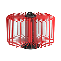 ТАЙФУН-03.А4Bk.Rd Демосистема настольная вращ.черная 30 красных панелей А4 (П)