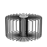 ТАЙФУН-03.А4Gr.Bk Демосистема настольная вращ.серая 30 черных панелей А4 (П)