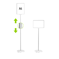 Стойка ЗНАК А4 белая VRT