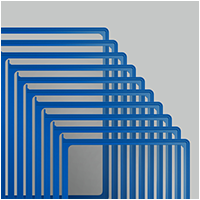 Сменная Пластиковая Демо-Панель А4, Рамка Синяя | VRT-Shop Демо-панель формата А4, рамка синяя VRT