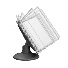 СЮИТА-01.А4Bk.Wt Демосистема настольная вращающаяся черная 10 белых панелей А4