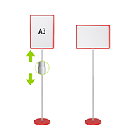Стойка ЗНАК А3 красная VRT